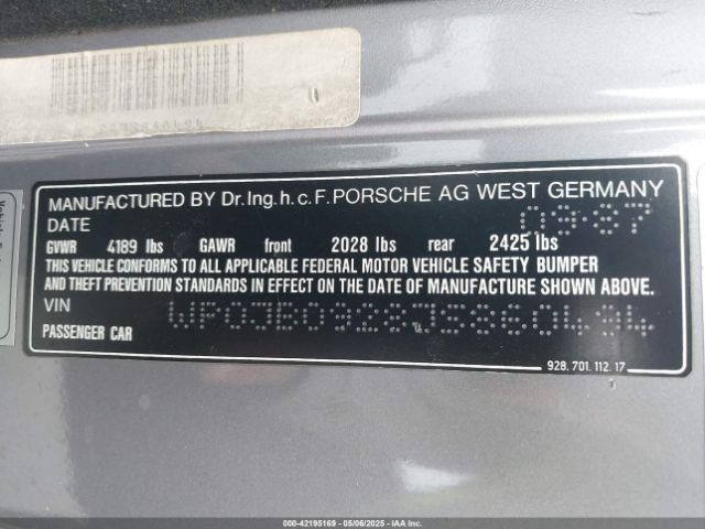 1988 PORSCHE 928 WP0JB0928JS860494 Photo 8