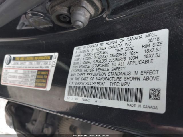 2HKRW1H5XJH516057 Honda CR-V EX