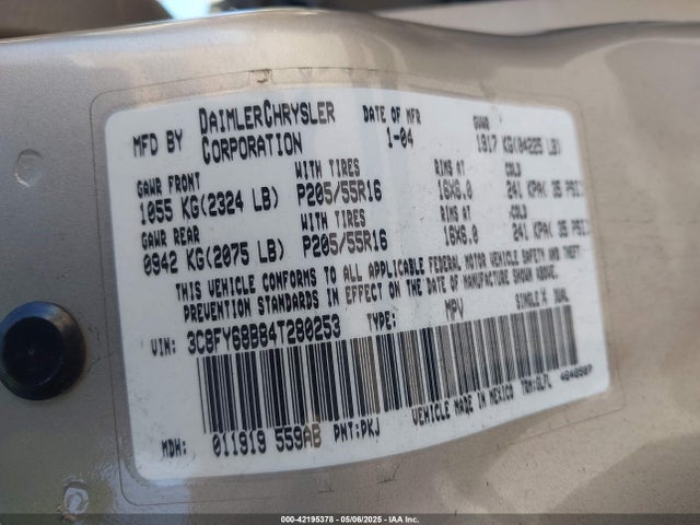 Aukcja sprzedaży 2004 Chrysler Pt Cruiser Limited, vin: 3C8FY68B84T280253, numer aukcji: 42195378