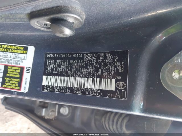 2T1BURHE2FC379759 Toyota 2zr-fe