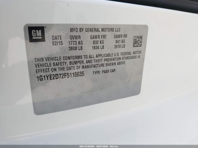 2015 CHEVROLET CORVETTE 1G1YE2D72F5116635 Photo 8