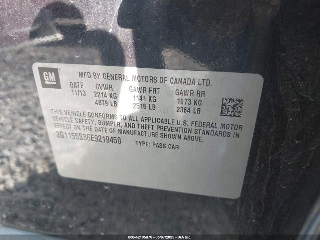 Chevrolet IMPALA 2LZ 2014 2G1155S36E9219450 Image 9