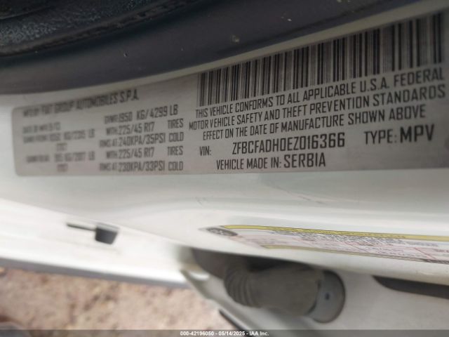 ZFBCFADH0EZ016366 Fiat 500L TREKKING