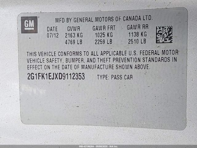 2013 CHEVROLET CAMARO 2G1FK1EJXD9112353 Photo 8