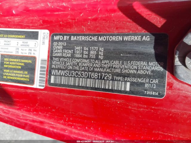 2013 MINI HARDTOP WMWSU3C53DT681729 Photo 8