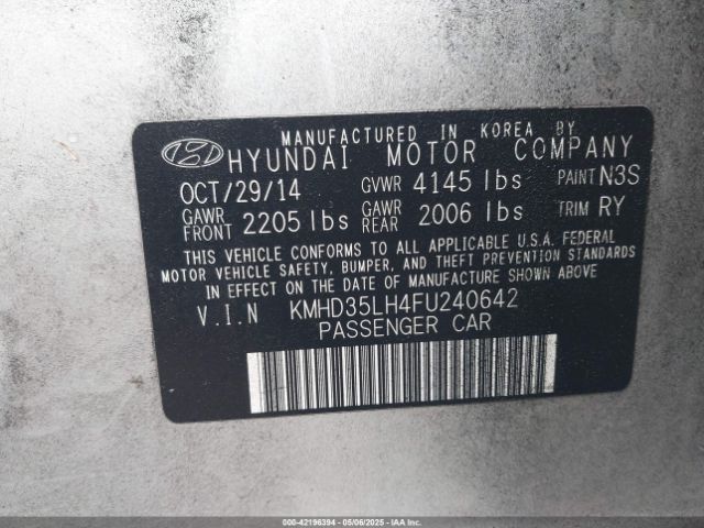 KMHD35LH4FU240642 Hyundai ELANTRA GT