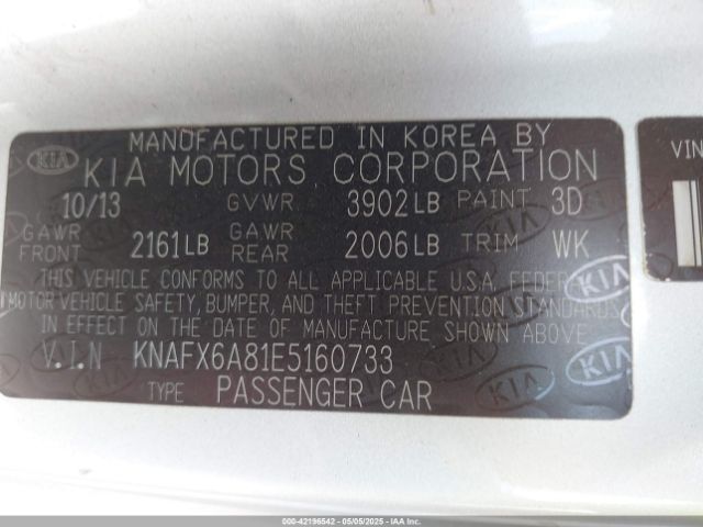 KNAFX6A81E5160733 KIA Forte Koup Ex