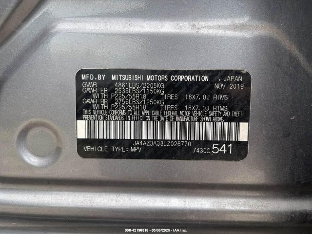 JA4AZ3A33LZ026770 Mitsubishi Outlander