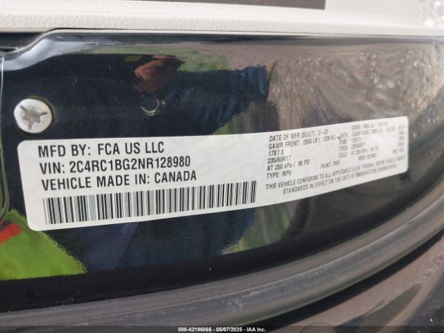 2022 CHRYSLER PACIFICA 2C4RC1BG2NR128980 Photo 8