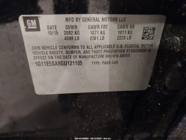 1G11E5SA8GU121105 Chevrolet Malibu Limited Ltz
