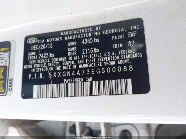 5XXGN4A73EG300088 KIA OPTIMA EX