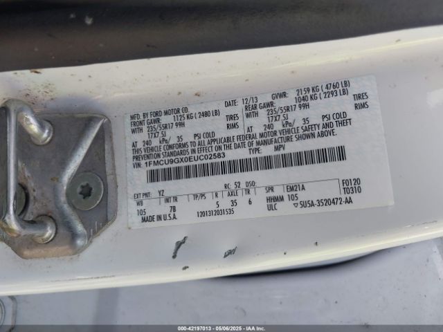 1FMCU9GX0EUC02583 Ford ESCAPE SE