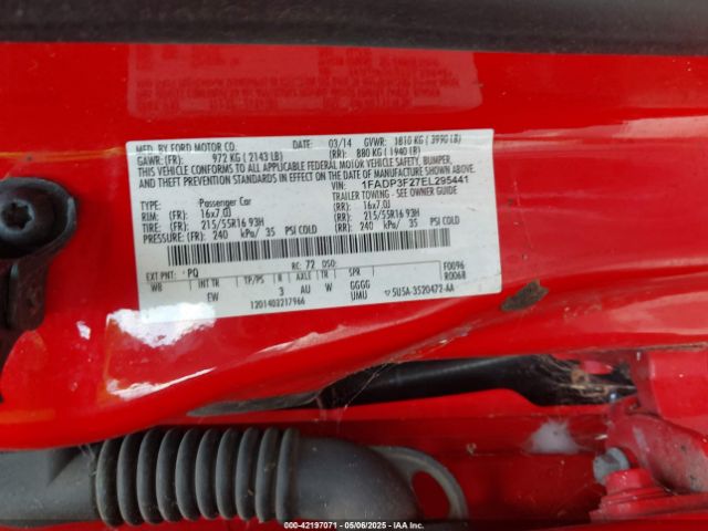 1FADP3F27EL295441 Ford FOCUS SE