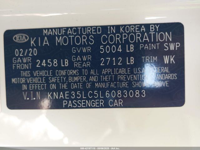 KNAE35LC5L6083083 KIA STINGER GT