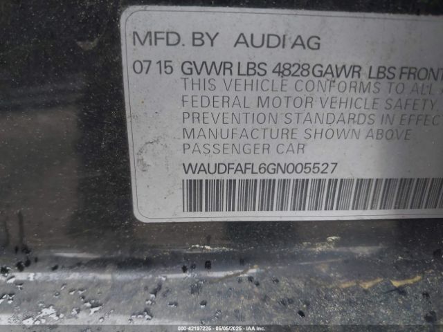 WAUDFAFL6GN005527 Audi A4 2.0t Premium