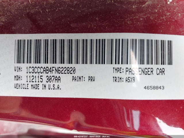 Chrysler 200 Limited 2015 1C3CCCAB4FN622820 Image 9