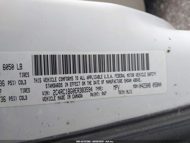 2C4RC1BG0ER383594 Chrysler Town & Country Touring
