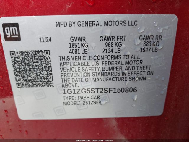 2025 CHEVROLET MALIBU 1G1ZG5ST2SF150806 Photo 8