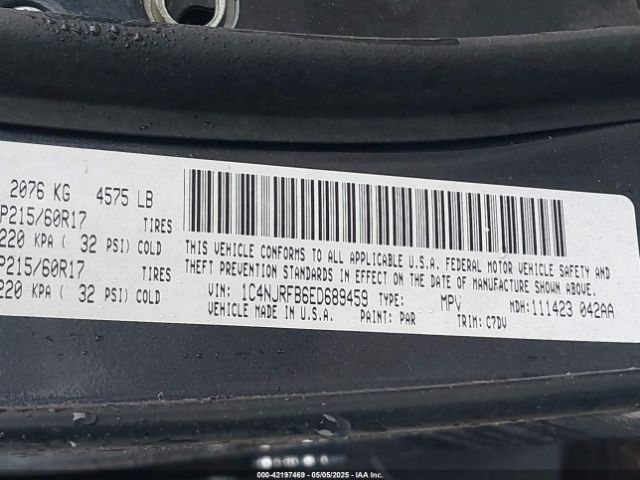 1C4NJRFB6ED689459 Jeep Patriot Latitude