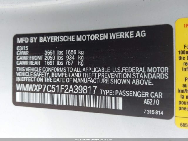 2015 MINI HARDTOP WMWXP7C51F2A39817 Photo 8