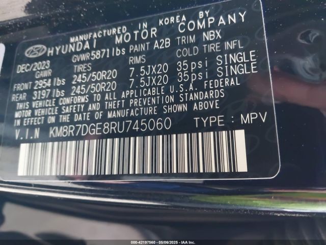 KM8R7DGE8RU745060 Hyundai Palisade Calligraphy