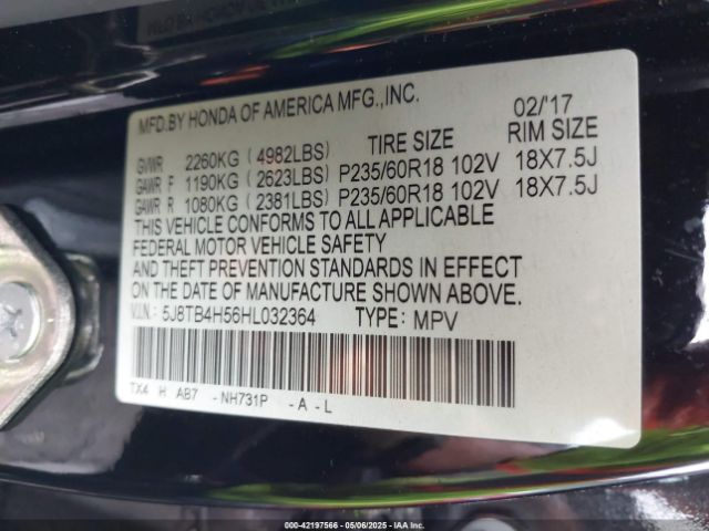 2017 ACURA RDX 5J8TB4H56HL032364 Photo 8