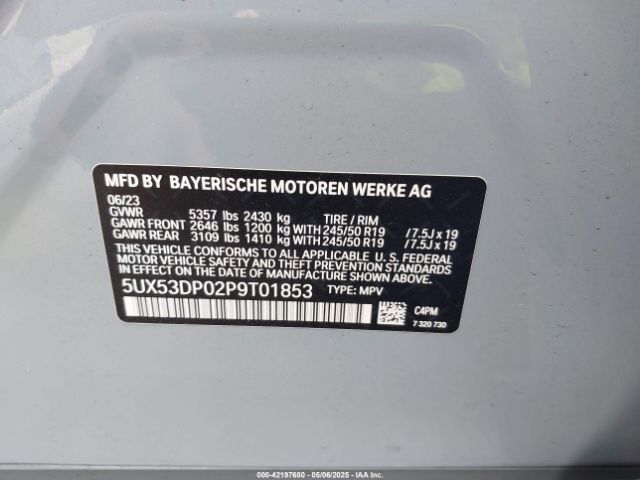 2023 BMW X3 5UX53DP02P9T01853 Photo 8