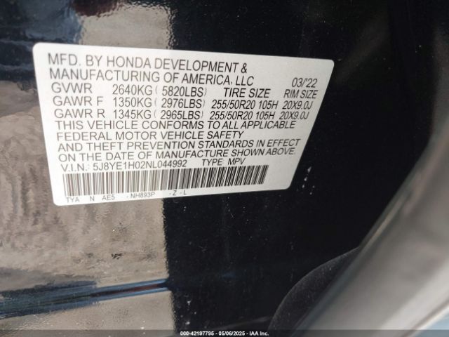 2022 ACURA MDX 5J8YE1H02NL044992 Photo 8