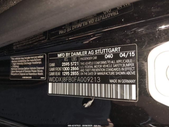 2015 MERCEDES-BENZ S 550 WDDXJ8FB0FA009213 Photo 8