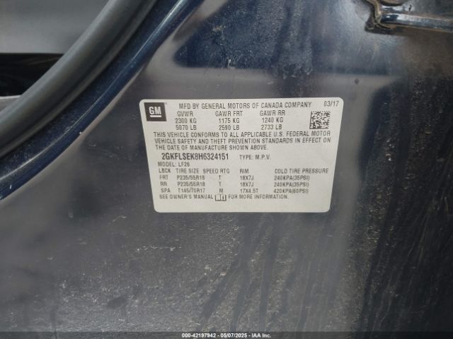 2017 GMC TERRAIN 2GKFLSEK8H6324151 Photo 8