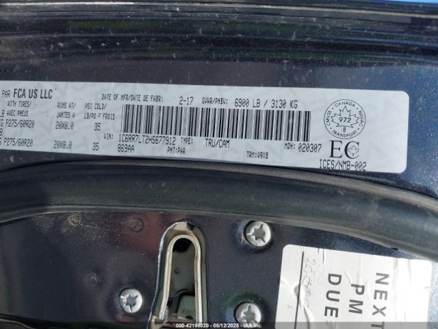 1C6RR7LT2HS677912 RAM 1500 Slt