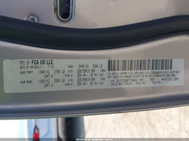 3C4PDCBB8FT746016 Dodge Journey Sxt