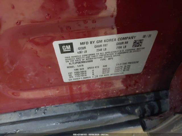 KL7CJPSB2MB320008 Chevrolet Trax Awd Lt