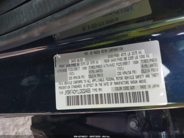 JM3KFACM1L0832468 Mazda Cx-5 Touring