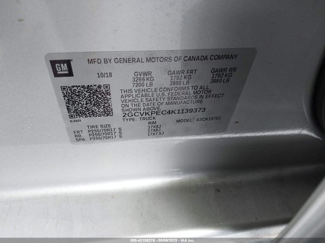 Chevrolet Silverado 1500 Ld Lt 2019 2GCVKPEC4K1139373 Image 9