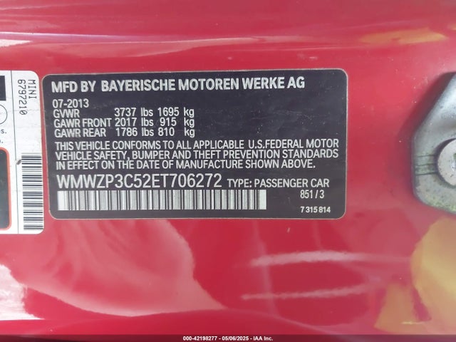 WMWZP3C52ET706272 Mini Convertible Cooper S