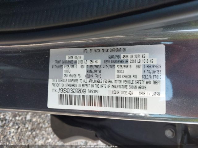 JM3KE4DY3G0796049 Mazda Cx-5 Grand Touring