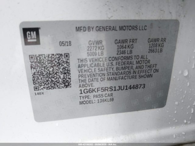 1G6KF5RS1JU144873 Cadillac Ct6 Premium Luxury