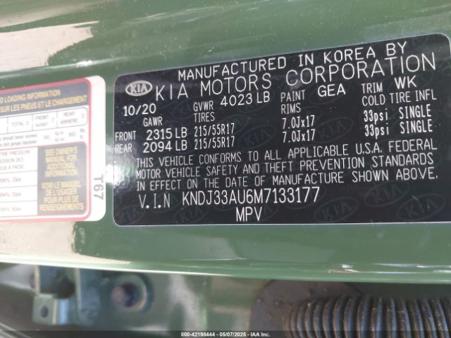 KNDJ33AU6M7133177 KIA SOUL EX