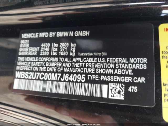 2021 BMW M2 WBS2U7C00M7J64095 Photo 8