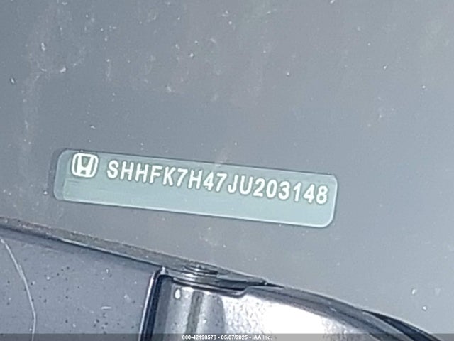 SHHFK7H47JU203148 Honda Civic Sport