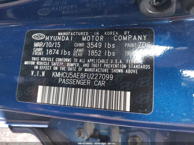 KMHCU5AE8FU227099 Hyundai Accent Sport