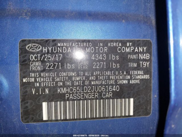 KMHC65LD2JU061640 Hyundai IONIQ PLUG-IN HYBRID