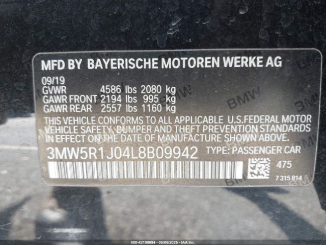 2020 BMW 330I 3MW5R1J04L8B09942 Photo 8