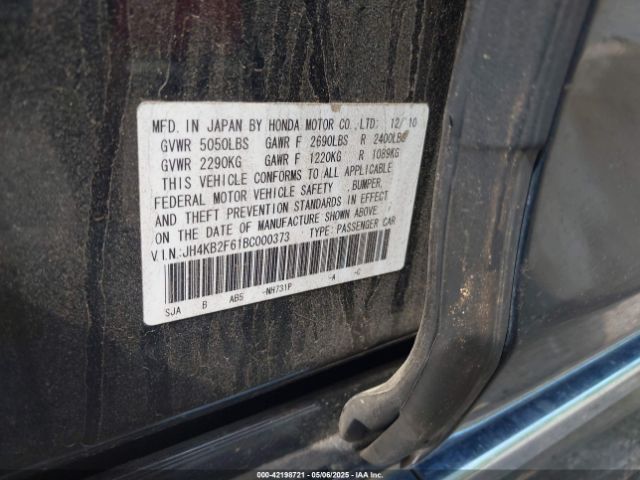 2011 ACURA RL JH4KB2F61BC000373 Photo 8