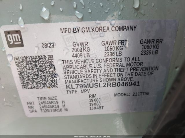 KL79MUSL2RB046941 Chevrolet Trailblazer Awd Rs