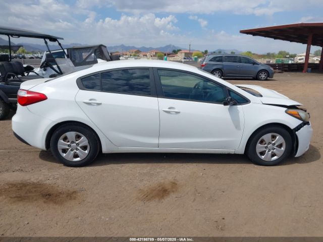 KNAFK4A61G5463113 KIA FORTE LX