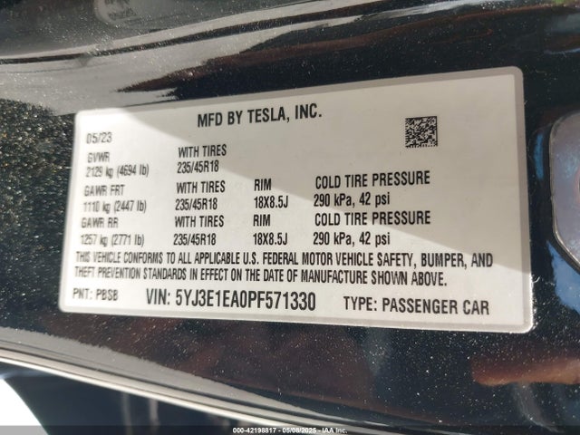 2023 TESLA MODEL 3 5YJ3E1EA0PF571330 Photo 8