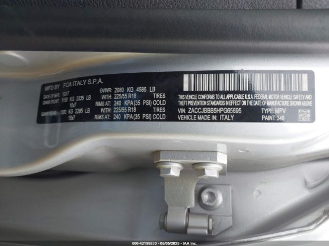 ZACCJBBB5HPG65695 Jeep Renegade Altitude 4x4