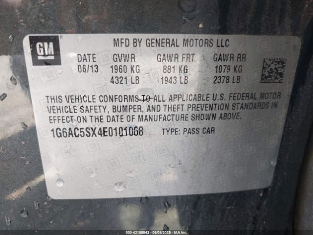 1G6AC5SX4E0101068 Cadillac Ats Performance